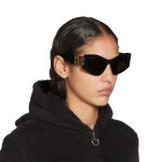 Women’s Dynasty Xl D-frame Sunglasses in Black - Image 2